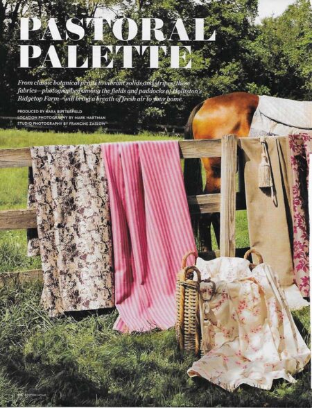 Boston Home Magazine Layout - Spring 2016 - Pastoral Palette