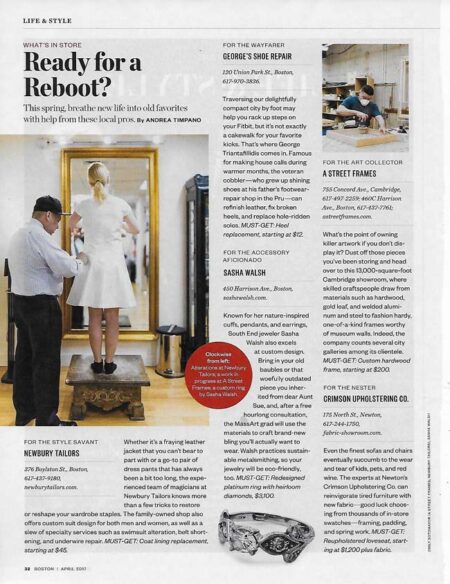 Boston Magazine 2017 - Life & Style Section